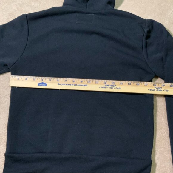 Danesi Jeans Sz Small Black Jacket Pink Embroidered "D" Zip Hood Pockets (E) - Picture 7 of 7